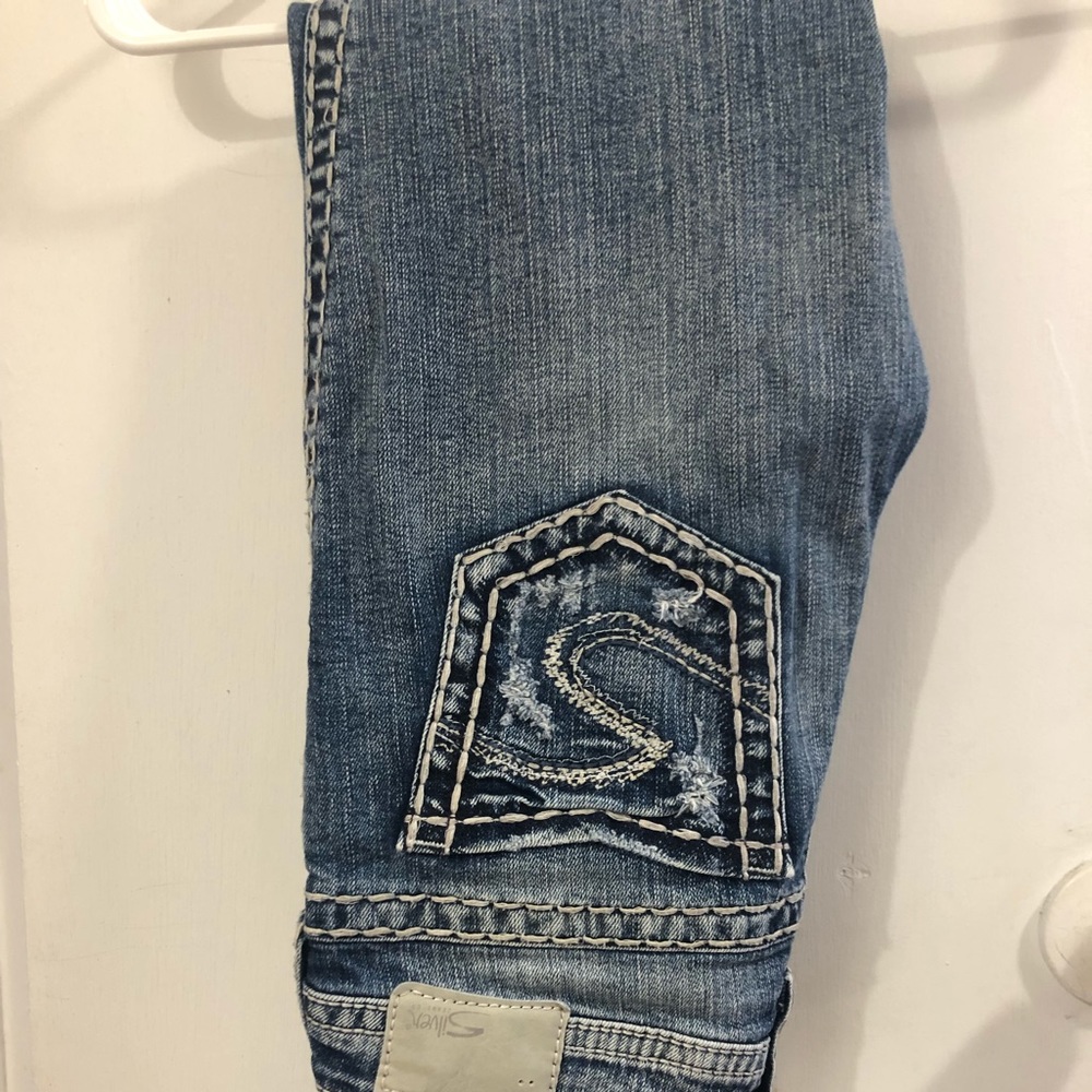 Women's Silver Aiko Jeans Boot Cut Size 27/32